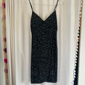 Elegant Black Sequin Dress